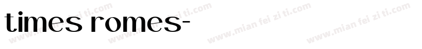 times romes字体转换